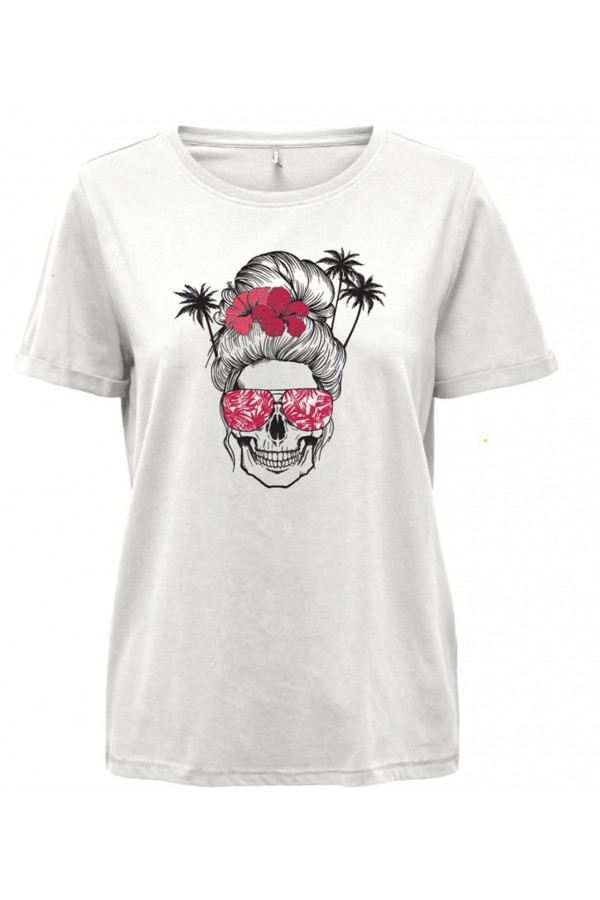 ONLSALLY S/S SKULL TOP