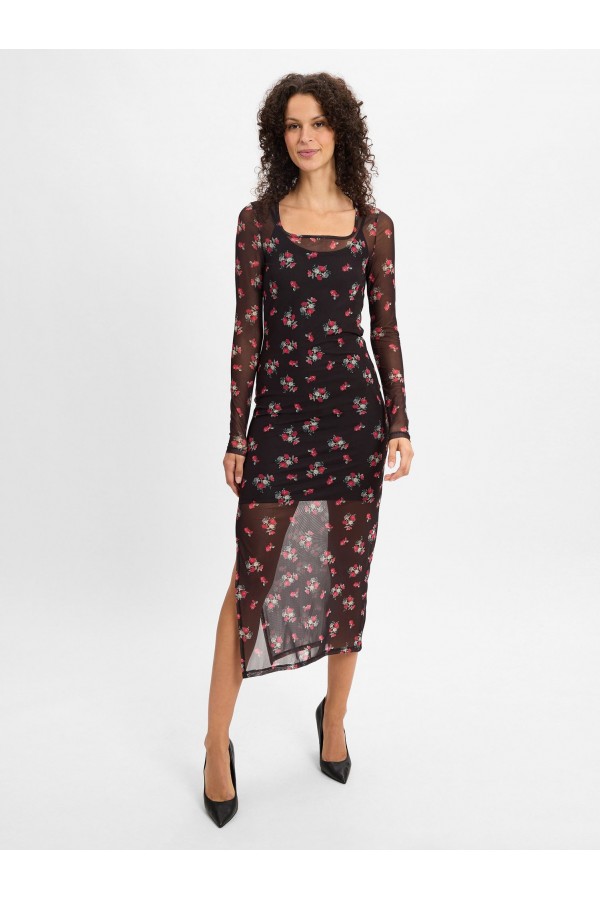 NMCARRIE L/S SQUARNECK ANK DRESS
