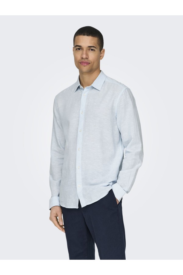 ONSCAIDEN L/S SOLID LINEN SHIRT
