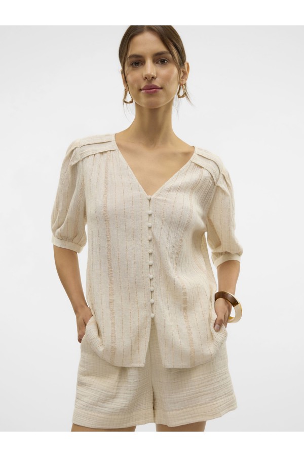 VMDAHLIA S/S V-NECK SHIRT
