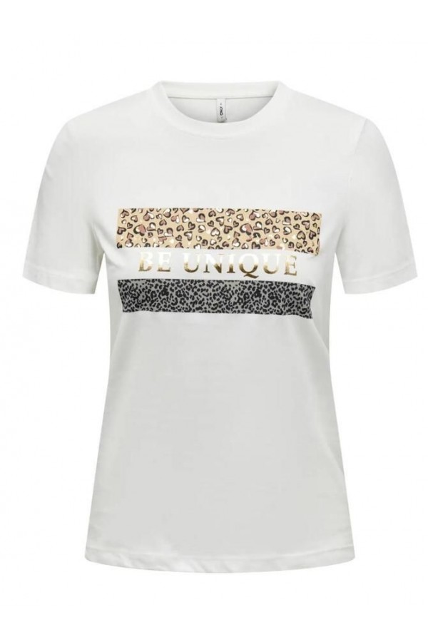 ONLTANYA S/S LEO PRINT TEE