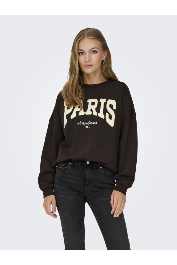 JDYMESA L/S O-NECK EMB SWEAT