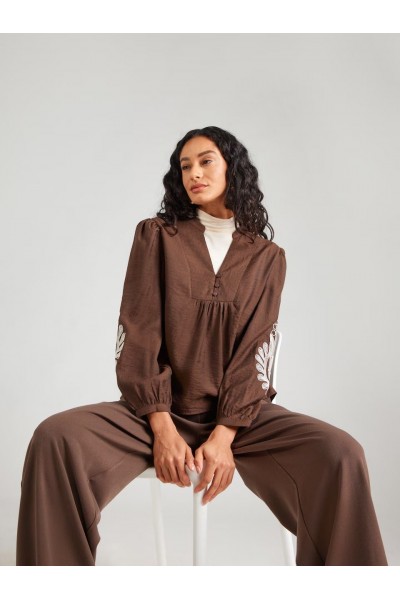 ONLKANA EMBROIDERY 7/8 TOP